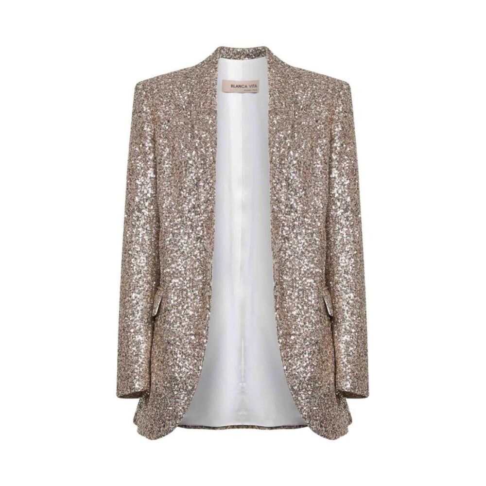 Blanca Vita Women Gold Sequins Gropsy Jacket